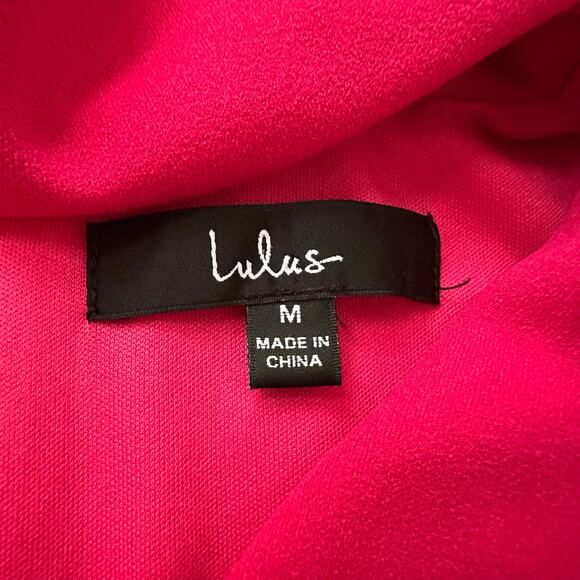 Lulu's Flaunt Your Figure dark pink sleeveless cut-out mini dress size M - Picture 7 of 12